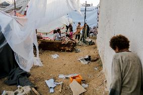 Deir al-Balah Tent Camp Hit By Israeli Strike - Gaza