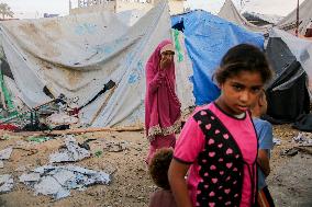 Deir al-Balah Tent Camp Hit By Israeli Strike - Gaza