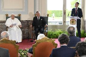 Pope Francis Meets Belgium's Civil Authorities - Laeken