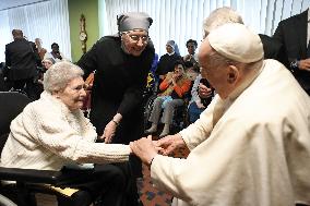 Pope Francis Visits A Senior Residence - Brussels