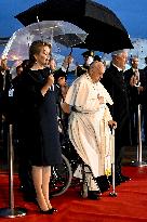 Royals Welcome Pope Francis - Brussels