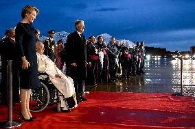 Royals Welcome Pope Francis - Brussels