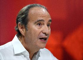 Xavier Niel Appears On RMC/BFMTV - Paris