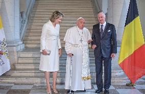 Pope Francis Meets The Royal Family - Belgium