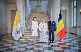 Pope Francis Meets The Royal Family - Belgium