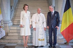 Pope Francis Meets The Royal Family - Belgium