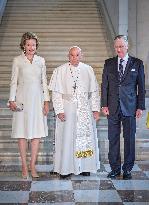 Pope Francis Meets The Royal Family - Belgium