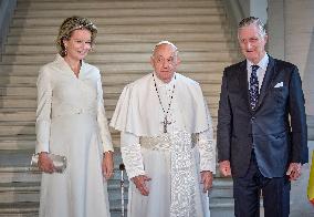 Pope Francis Meets The Royal Family - Belgium