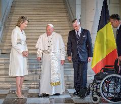 Pope Francis Meets The Royal Family - Belgium