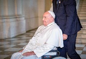 Pope Francis Meets The Royal Family - Belgium