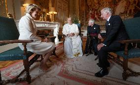 Pope Francis Meets The Royal Family - Belgium