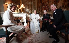 Pope Francis Meets The Royal Family - Belgium