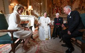 Pope Francis Meets The Royal Family - Belgium