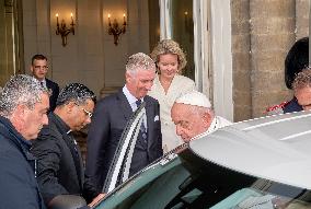 Pope Francis Meets Belgium's Civil Authorities - Laeken