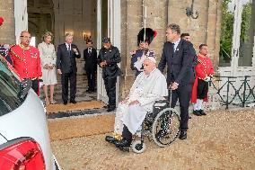 Pope Francis Meets Belgium's Civil Authorities - Laeken