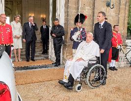 Pope Francis Meets Belgium's Civil Authorities - Laeken