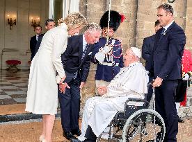 Pope Francis Meets Belgium's Civil Authorities - Laeken