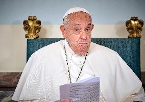 Pope Francis Meets Belgium's Civil Authorities - Laeken