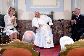 Pope Francis Meets Belgium's Civil Authorities - Laeken