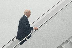 President Joe Biden boards Air Force One