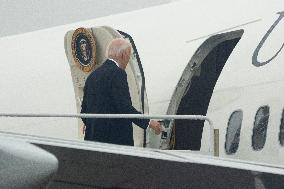 President Joe Biden boards Air Force One