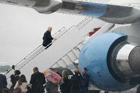 President Joe Biden boards Air Force One