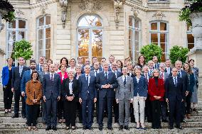 French Government pictured at Matignon - Paris