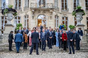 French Government pictured at Matignon - Paris