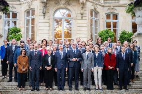 French Government pictured at Matignon - Paris