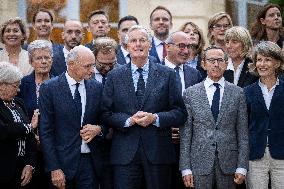 French Government pictured at Matignon - Paris