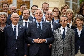 French Government pictured at Matignon - Paris