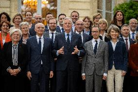 French Government pictured at Matignon - Paris