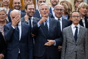 French Government pictured at Matignon - Paris