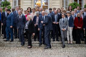 French Government pictured at Matignon - Paris