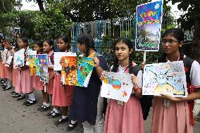 Climate Protest March In West Bengal