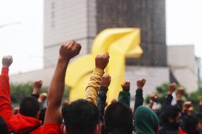 Protest For Demand Justice To Ayotzinapa Victims After 10 Years