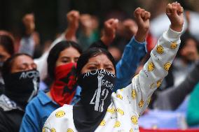 Protest For Demand Justice To Ayotzinapa Victims After 10 Years