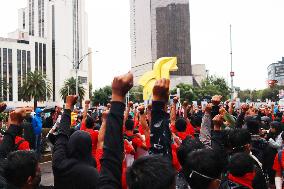 Protest For Demand Justice To Ayotzinapa Victims After 10 Years