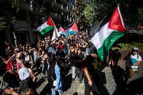 General Strike In Barcelona, In Solidarity With Palestine.