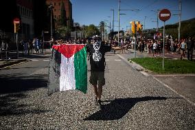 General Strike In Barcelona, In Solidarity With Palestine.