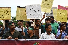 Protest Against Attacks On Minority Community In Bangladesh