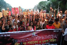 Protest Against Attacks On Minority Community In Bangladesh