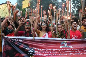 Protest Against Attacks On Minority Community In Bangladesh