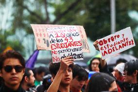 Protest For Demand Justice To Ayotzinapa Victims After 10 Years