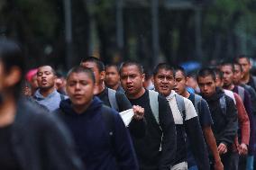 Protest For Demand Justice To Ayotzinapa Victims After 10 Years