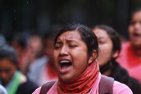 Protest For Demand Justice To Ayotzinapa Victims After 10 Years