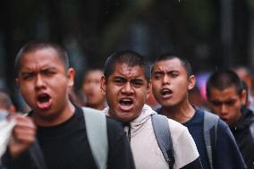 Protest For Demand Justice To Ayotzinapa Victims After 10 Years