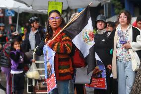 Protest For Demand Justice To Ayotzinapa Victims After 10 Years