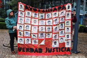 Protest For Demand Justice To Ayotzinapa Victims After 10 Years