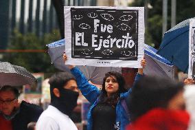 Protest For Demand Justice To Ayotzinapa Victims After 10 Years